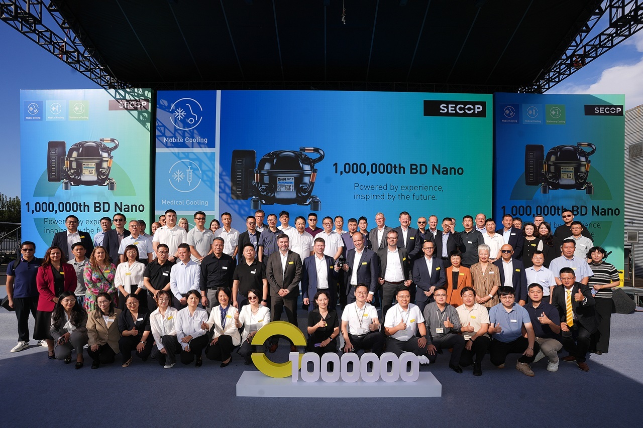 Secop отмечает выпуск миллиона компрессоров BD Nano на заводе в Китае